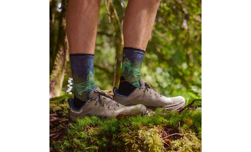 Бігові шкарпетки SmartWool Trail Run Targeted Cushion Neature Print Crew - SW002693 (G74/Twilight Blue), Колір: G74/Twilight Blue, Розмір: M (EU 38-41), зображення 2