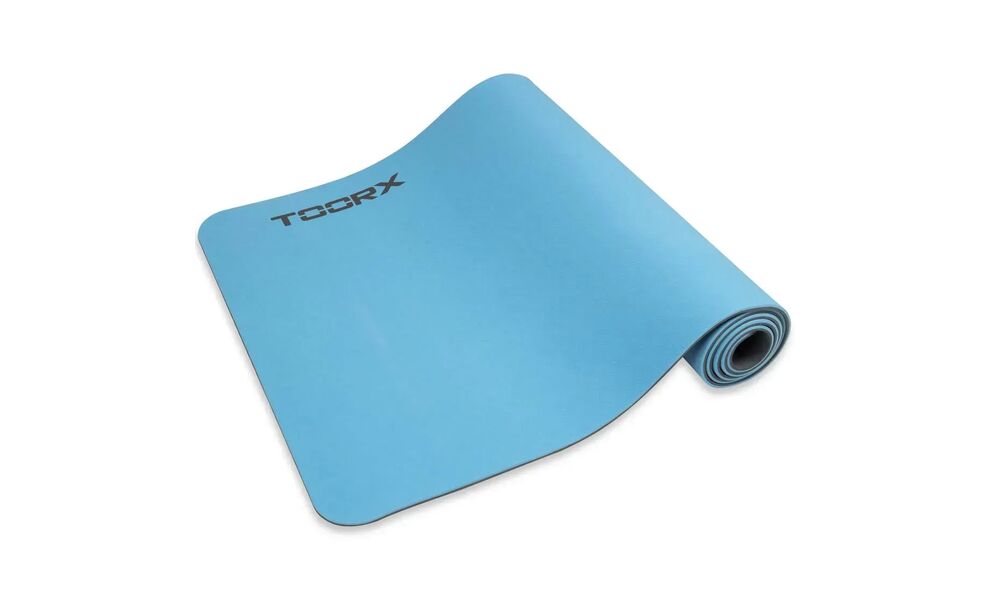 Килимок спортивний Toorx Yoga Professional TPE (Azzurro/Antracite), 183х60х0,6 см, Колір виробника: Azzurro/Antracite, зображення 2