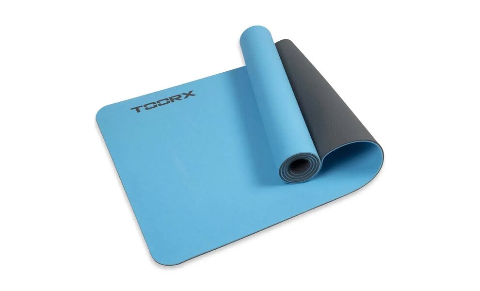 Килимок спортивний Toorx Yoga Professional TPE (Azzurro/Antracite), 183х60х0,6 см, Колір виробника: Azzurro/Antracite, зображення 3