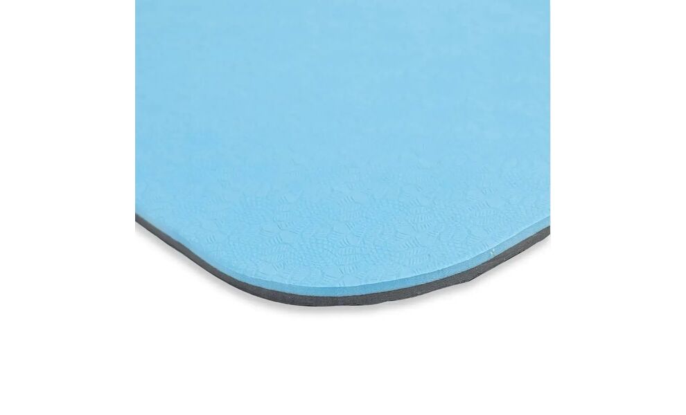 Килимок спортивний Toorx Yoga Professional TPE (Azzurro/Antracite), 183х60х0,6 см, Колір виробника: Azzurro/Antracite, зображення 4
