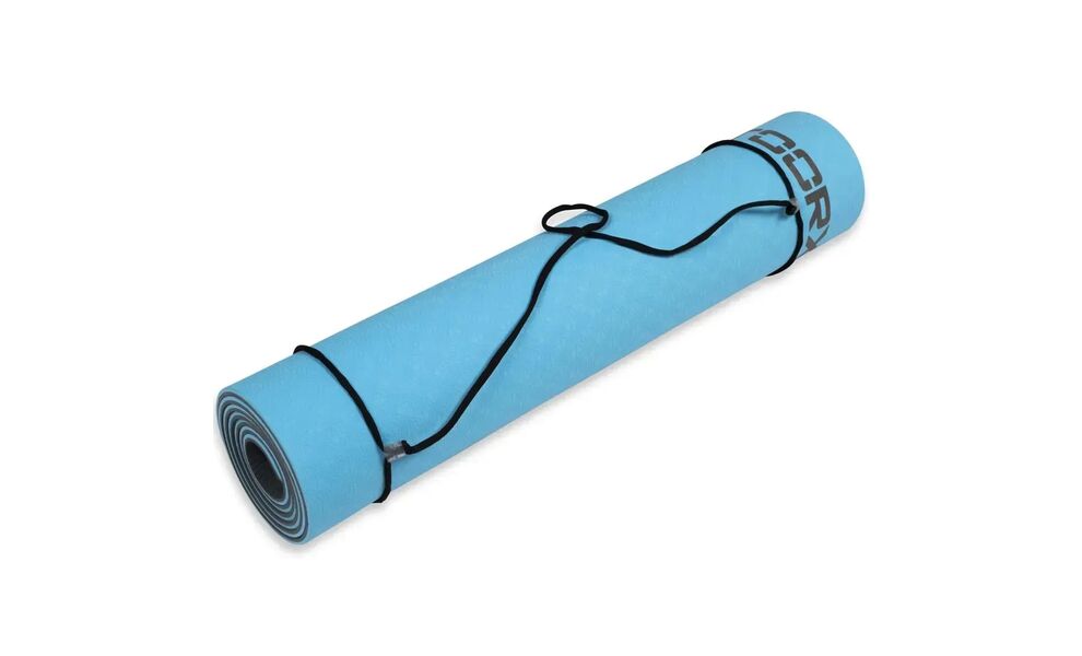 Килимок спортивний Toorx Yoga Professional TPE (Azzurro/Antracite), 183х60х0,6 см, Колір виробника: Azzurro/Antracite, зображення 6