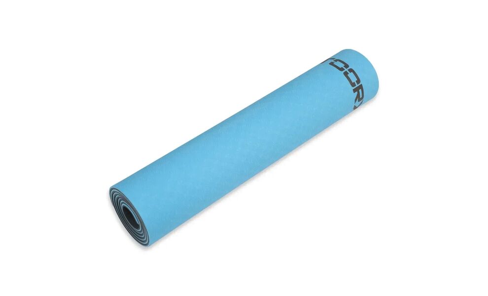 Килимок спортивний Toorx Yoga Professional TPE (Azzurro/Antracite), 183х60х0,6 см, Колір виробника: Azzurro/Antracite, зображення 7