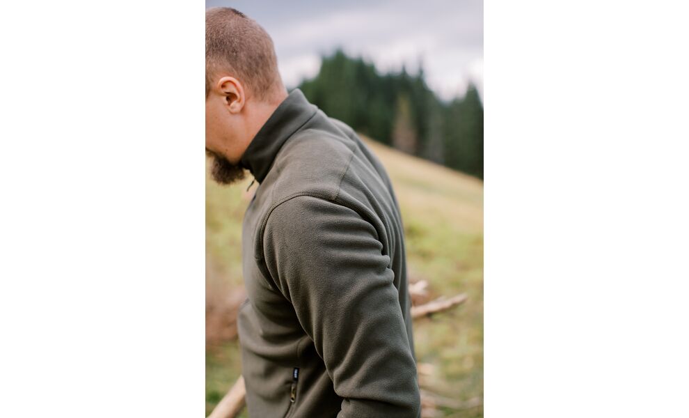 Фліска чоловіча Tribe Fleece Jacket Full Zip (Olive), Колір виробника: Olive, Розмір: 54, зображення 7