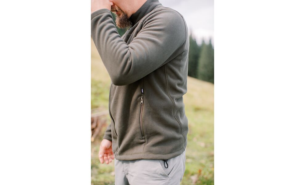 Фліска чоловіча Tribe Fleece Jacket Full Zip (Olive), Колір виробника: Olive, Розмір: 54, зображення 8