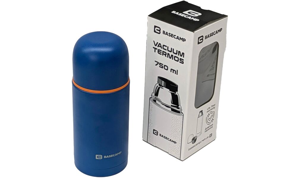 Термос для чаю/кави BaseCamp Vacuum Thermos (Blue) на 750 мл, Об'єм: 750, Колір: Blue, зображення 3