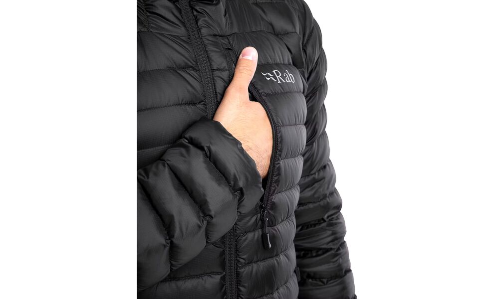 Пуховик чоловічий Rab Microlight Alpine Jacket (Black), Колір виробника: Black, Розмір: S, зображення 14