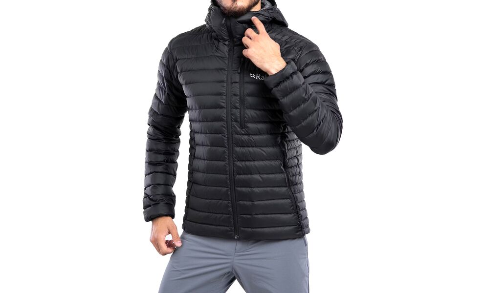 Пуховик чоловічий Rab Microlight Alpine Jacket (Black), Колір виробника: Black, Розмір: XXL, зображення 7