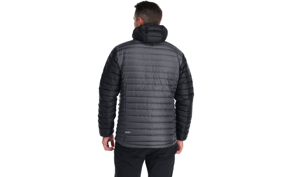 Пуховик чоловічий Rab Microlight Alpine Jacket (Black/Graphene), Колір виробника: Black/Graphene, Розмір: M, зображення 3