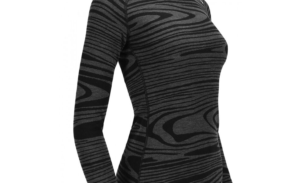 Термокофта жіноча Aclima WarmWool Crew Neck (422/Black Motion), Колір виробника: 422/Black Motion, Розмір виробника: S, зображення 3