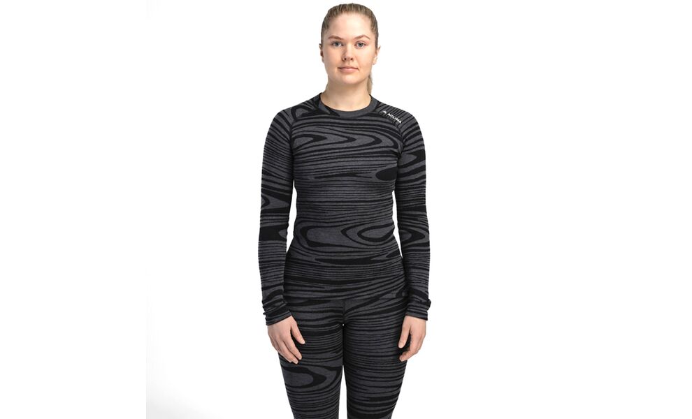 Термокофта жіноча Aclima WarmWool Crew Neck (422/Black Motion), Колір виробника: 422/Black Motion, Розмір виробника: S, зображення 5