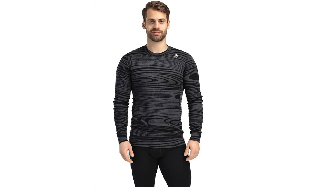 Термокофта чоловіча Aclima WarmWool Crew Neck (422/Black Motion), Колір виробника: 422/Black Motion, Розмір виробника: L, зображення 5