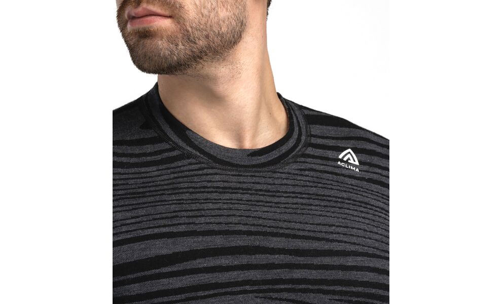 Термокофта чоловіча Aclima WarmWool Crew Neck (422/Black Motion), Колір виробника: 422/Black Motion, Розмір виробника: XL, зображення 7