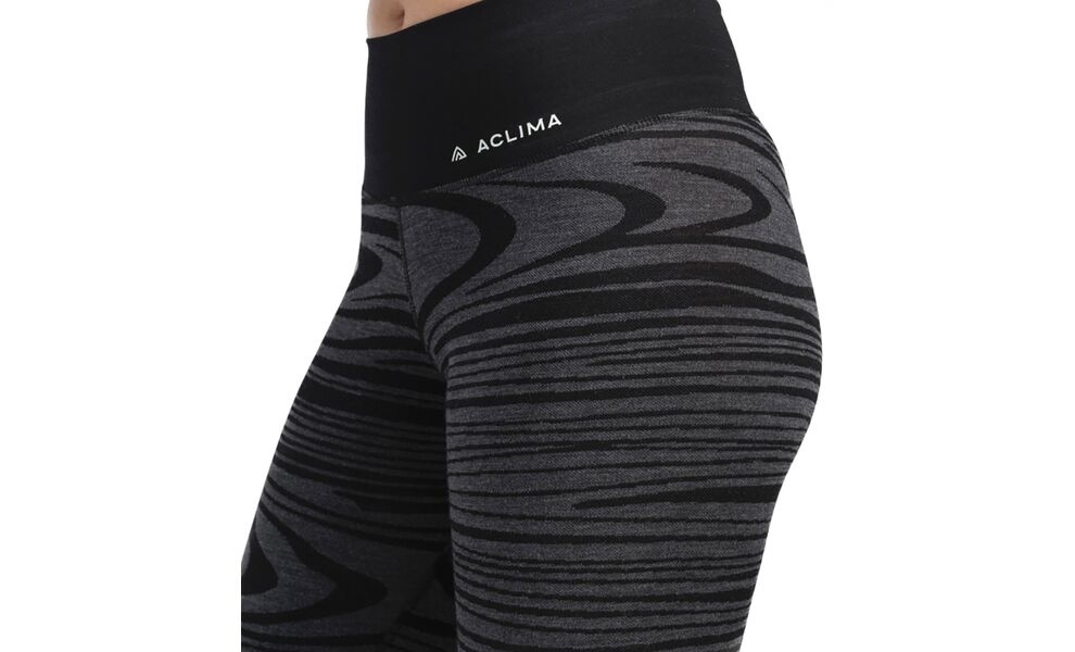 Термоштани жіночі Aclima WarmWool Longs High Waist (422/Black Motion), Колір виробника: 422/Black Motion, Розмір виробника: M, зображення 7