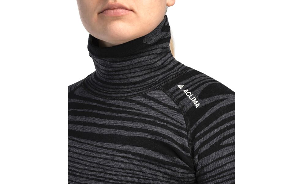 Термокофта жіноча Aclima WarmWool Roll Neck (422/Black Motion), Колір виробника: 422/Black Motion, Розмір виробника: XL, зображення 7
