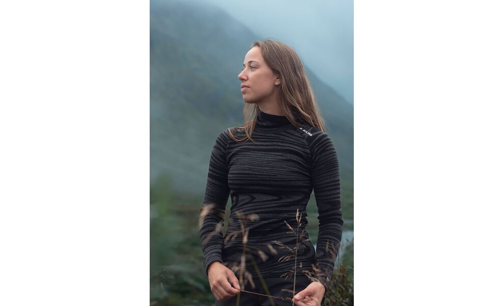 Термокофта жіноча Aclima WarmWool Roll Neck (422/Black Motion), Колір виробника: 422/Black Motion, Розмір виробника: S, зображення 8