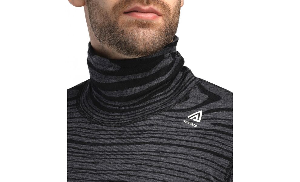 Термокофта чоловіча Aclima WarmWool Roll Neck (422/Black Motion), Колір виробника: 422/Black Motion, Розмір виробника: XXL, зображення 7