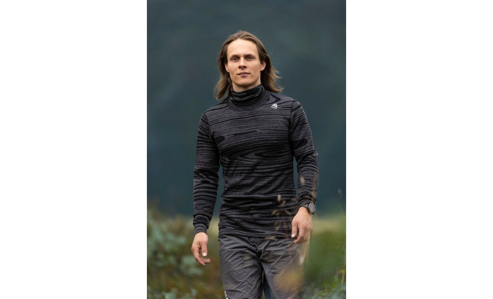 Термокофта чоловіча Aclima WarmWool Roll Neck (422/Black Motion), Колір виробника: 422/Black Motion, Розмір виробника: S, зображення 8