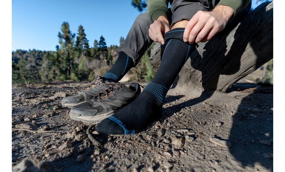 Спортивні водонепроникні шкарпетки Dexshell Longlite Socks 2.0 (Jet Black Blue), Колір: Jet Black Blue, Розмір: M (EU 39-42), зображення 7