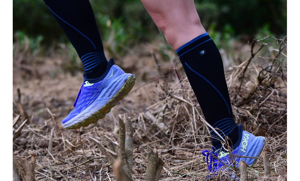 Спортивні водонепроникні шкарпетки Dexshell Longlite Socks 2.0 (Jet Black Blue), Колір: Jet Black Blue, Розмір: XL (EU 47-49), зображення 8