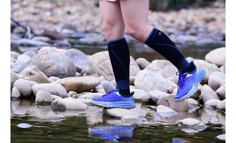 Спортивні водонепроникні шкарпетки Dexshell Longlite Socks 2.0 (Jet Black Blue), Колір: Jet Black Blue, Розмір: S (EU 36-38), зображення 9