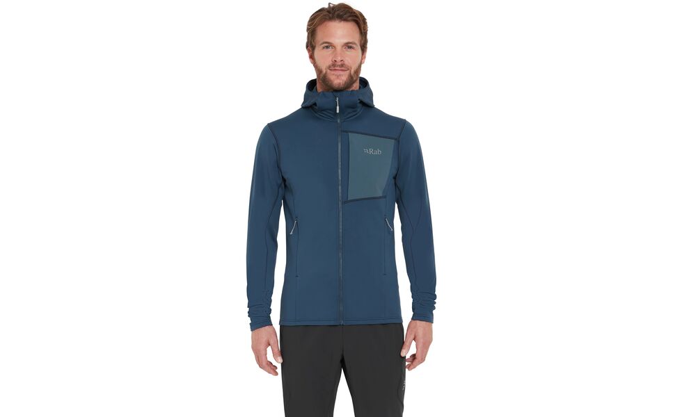 Фліска чоловіча Rab Superflux Hoody (Tempest Blue), Колір виробника: Tempest Blue, Розмір: M, зображення 3