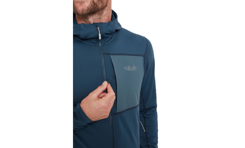 Фліска чоловіча Rab Superflux Hoody (Tempest Blue), Колір виробника: Tempest Blue, Розмір: M, зображення 6