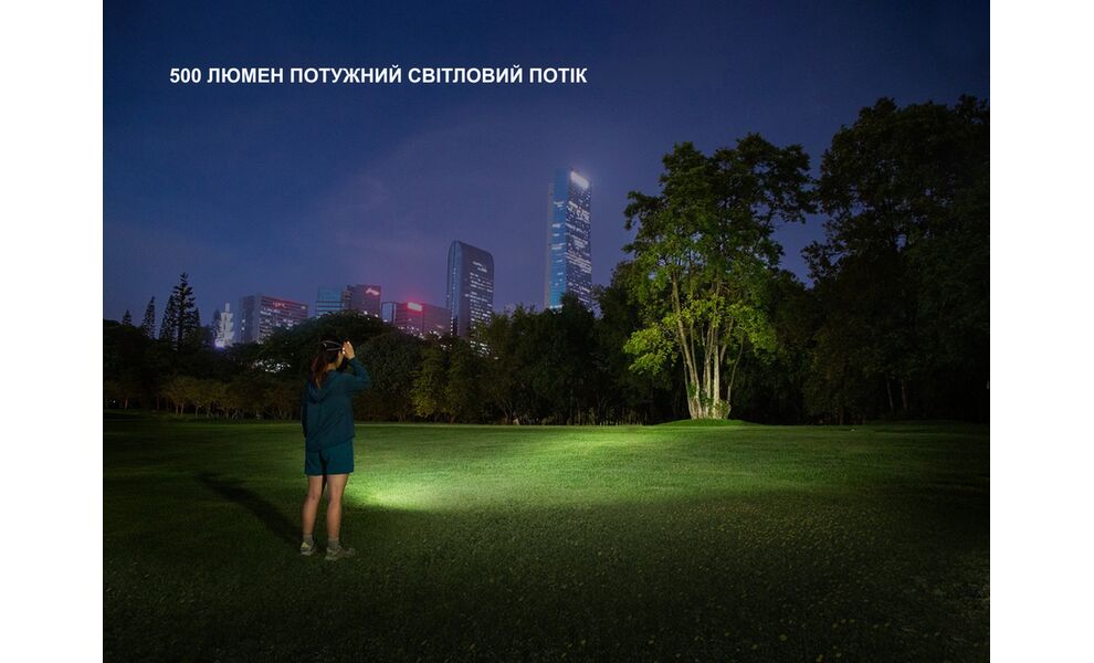 Налобний ліхтар акумуляторний з сенсорним керуванням Fenix HL17R (Black) з червоним світлом, USB Type-C, Колір корпусу: Black, зображення 5