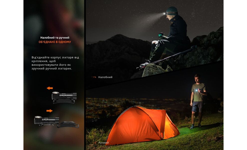 Налобний ліхтар на батарейках Fenix HM23 V2.0 з червоним світлом, зображення 12