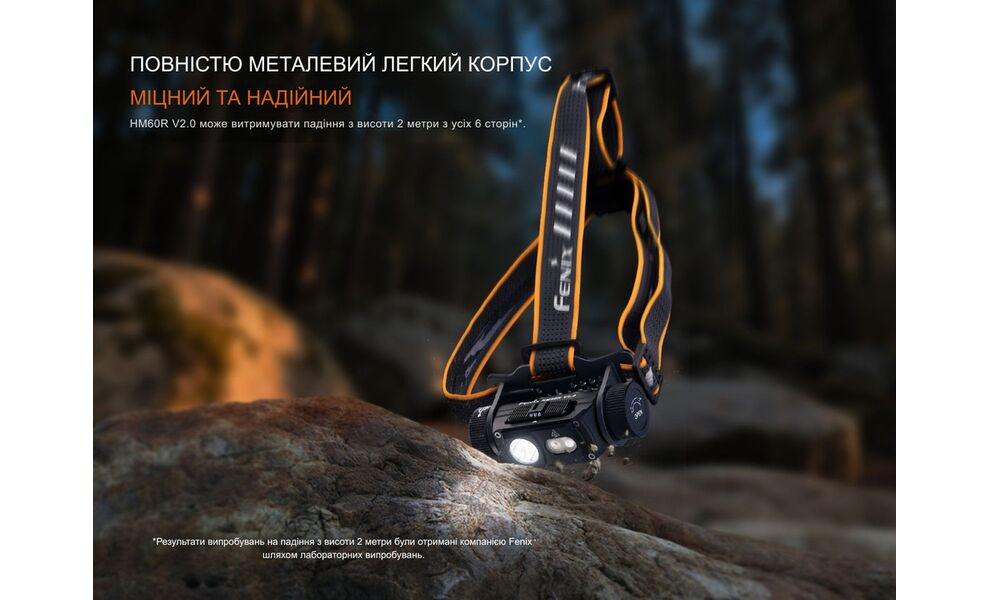 Налобний ліхтар з акумулятором Fenix HM60R V2.0 з червоним світлом, USB Type-C, зображення 18