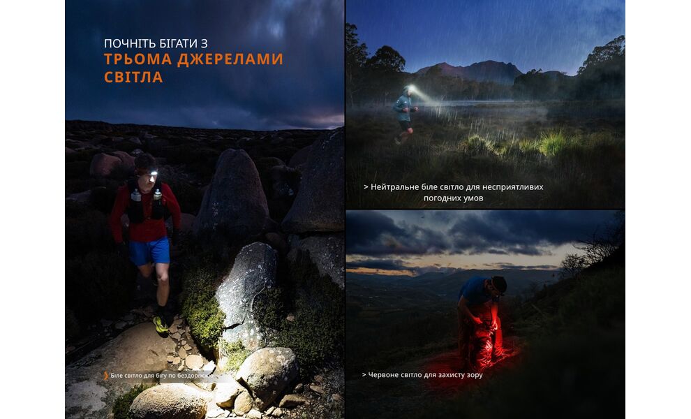 Налобний ліхтар з акумулятором Fenix HP12R-TB з червоним світлом, USB Type-C, зображення 5