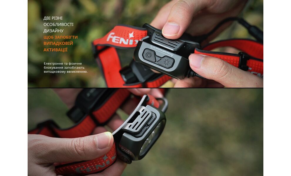 Налобний ліхтар з акумулятором Fenix HP12R-TB з червоним світлом, USB Type-C, зображення 7