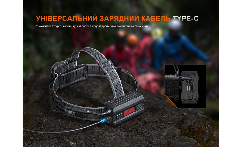 Налобний ліхтар акумуляторний з функцією павербанк Fenix HP35R SAR: USB Type-C, зображення 19