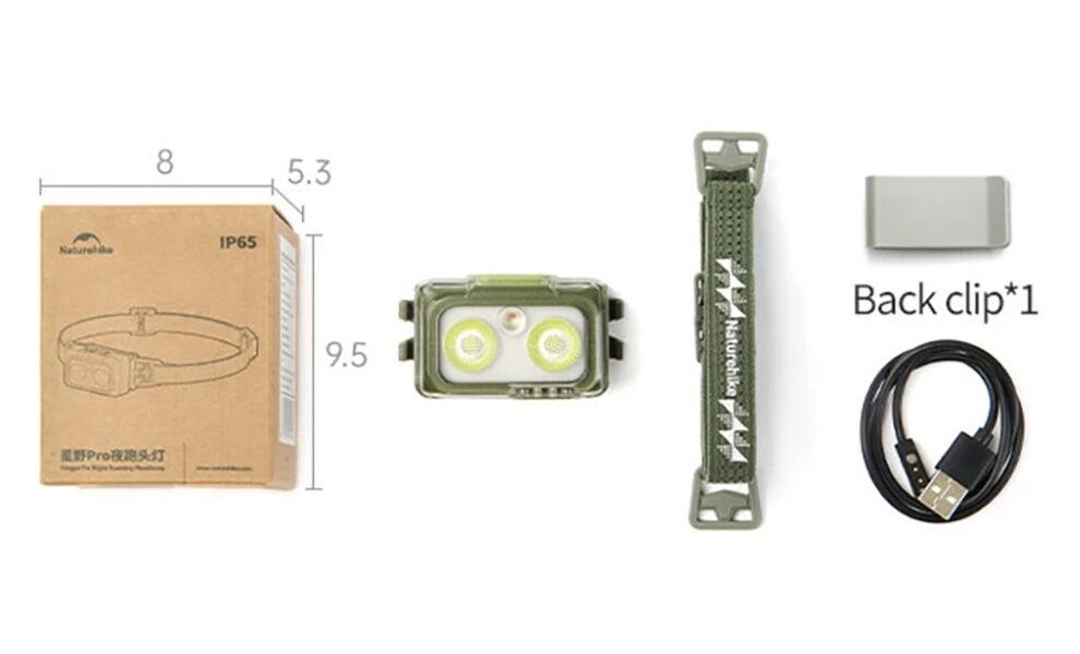 Налобний ліхтар акумуляторний Naturehike CNK2550ZM011 (Grey) з червоним світлом, магнітна зарядка, Колір корпусу: Grey, зображення 4