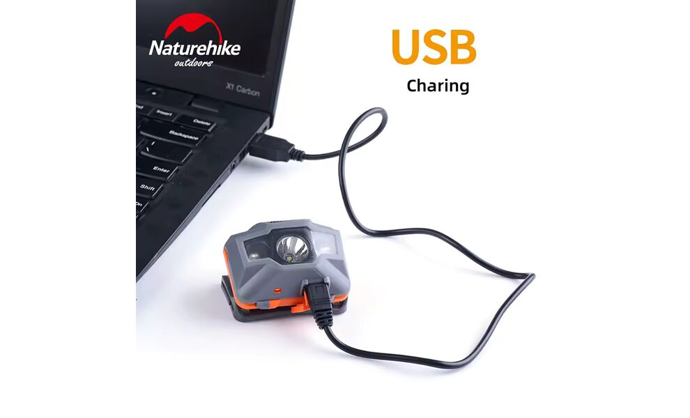 Налобний ліхтар акумуляторний Naturehike NH00T002-D (Tropical Blue): Micro USB, Колір корпусу: Tropical Blue, зображення 3