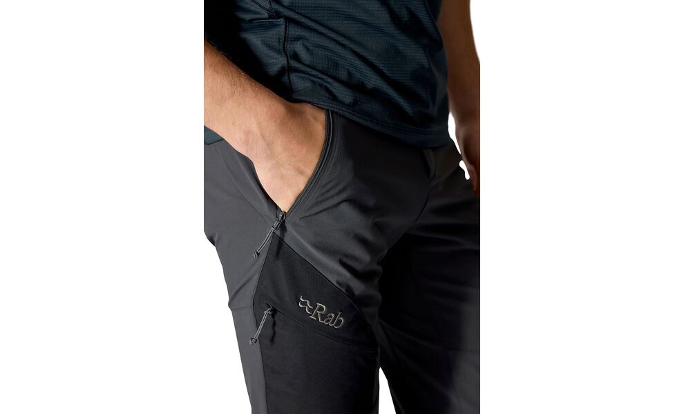 Штани чоловічі Rab Ascendor - Regular (Anthracite), Колір виробника: Anthracite, Тип довжини: Regular, Розмір: L, зображення 3
