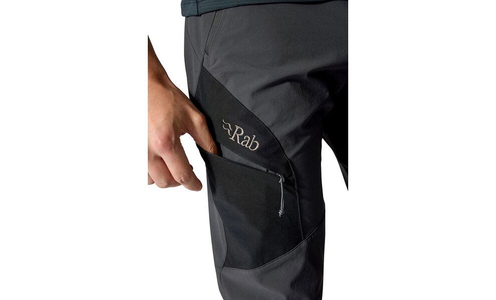 Штани чоловічі Rab Ascendor - Regular (Anthracite), Колір виробника: Anthracite, Тип довжини: Regular, Розмір: L, зображення 4