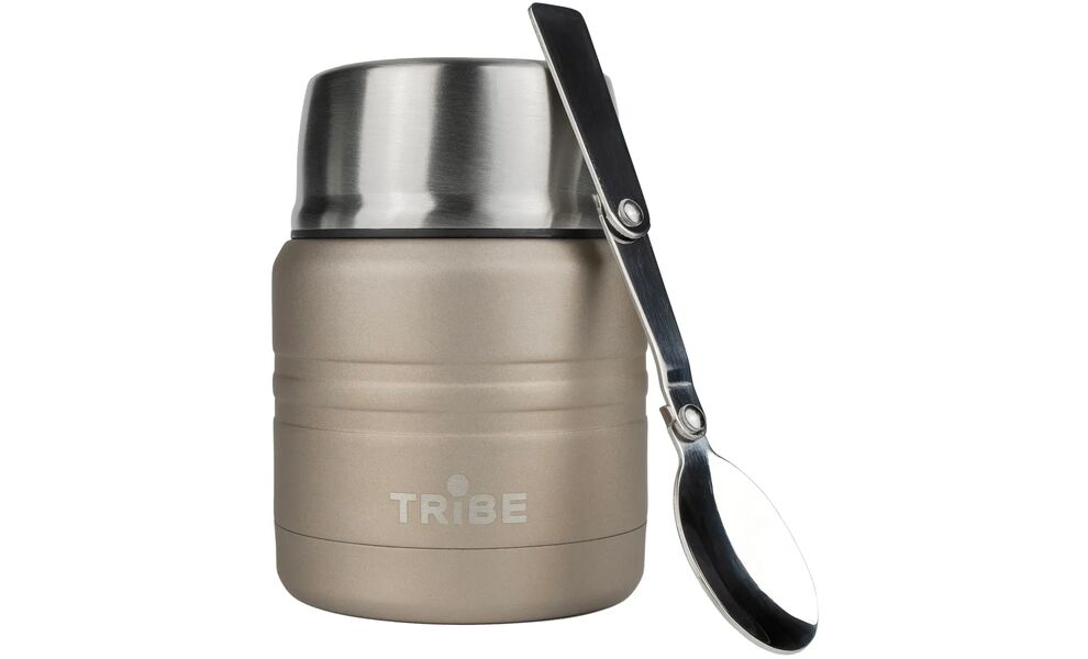 Термос для їжі з ложкою Tribe Food Jar (Beige) на 350 мл, Об'єм: 350, Колір: Beige, зображення 4