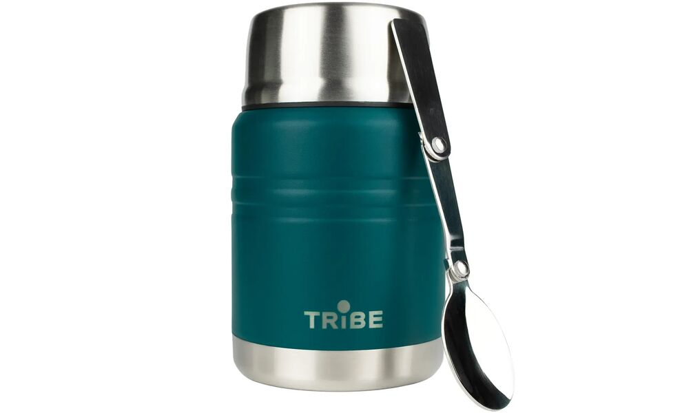 Термос для їжі з ложкою Tribe Food Jar (Blue) на 450 мл, Об'єм: 450, Колір: Blue, зображення 4