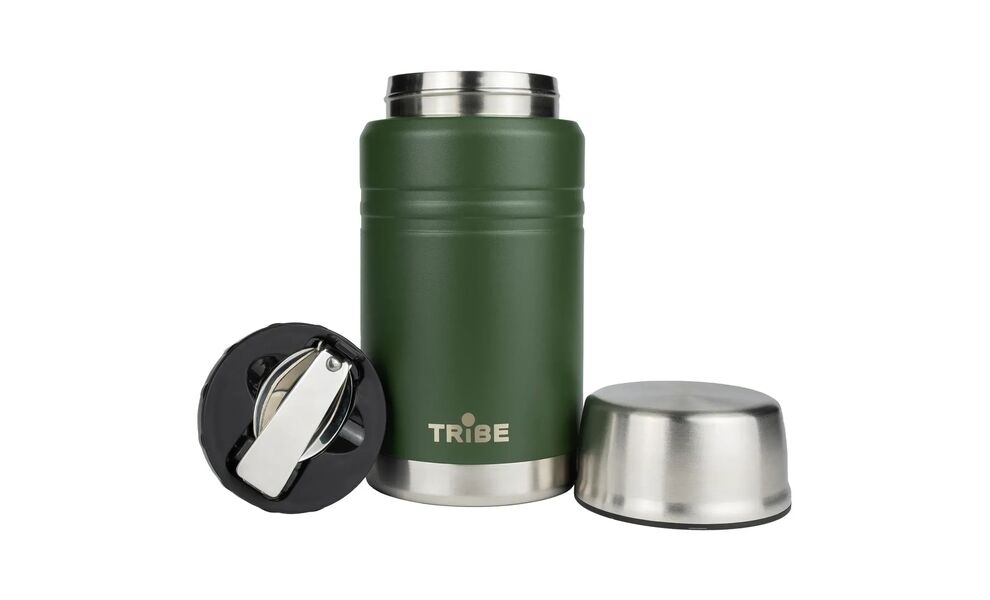 Термос для їжі з ложкою Tribe Food Jar (Olive) на 700 мл, Об'єм: 700, Колір: Olive, зображення 3
