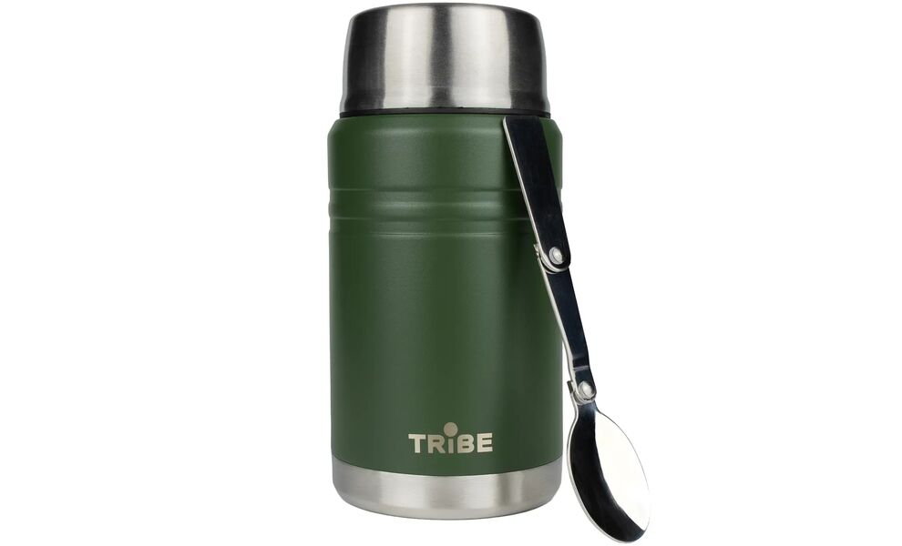 Термос для їжі з ложкою Tribe Food Jar (Olive) на 700 мл, Об'єм: 700, Колір: Olive, зображення 4