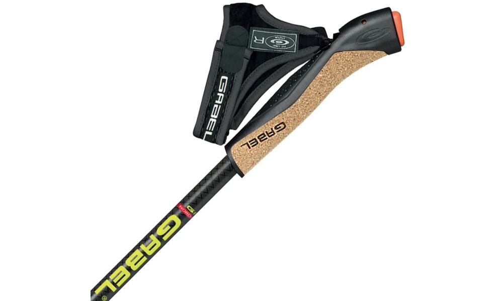 Палиці для скандинавської ходьби Gabel FX-75 Snake Carbon Dual Spike, 135 см, Тип розміру: 135, Колір виробника: Black/Red, зображення 2