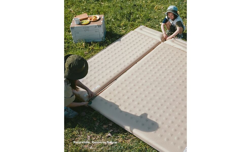 Самонадувний каремат Naturehike CNK2550WS025 (Green): з подушкою, зображення 9
