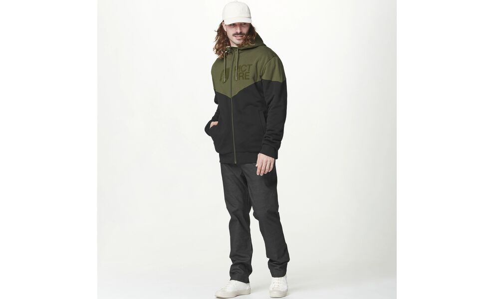 Толстовка чоловіча Picture Organic Basement Plush Zip Hoody - MSW360 (Tobacco Black), Колір виробника: Tobacco Black, Розмір: L, зображення 6