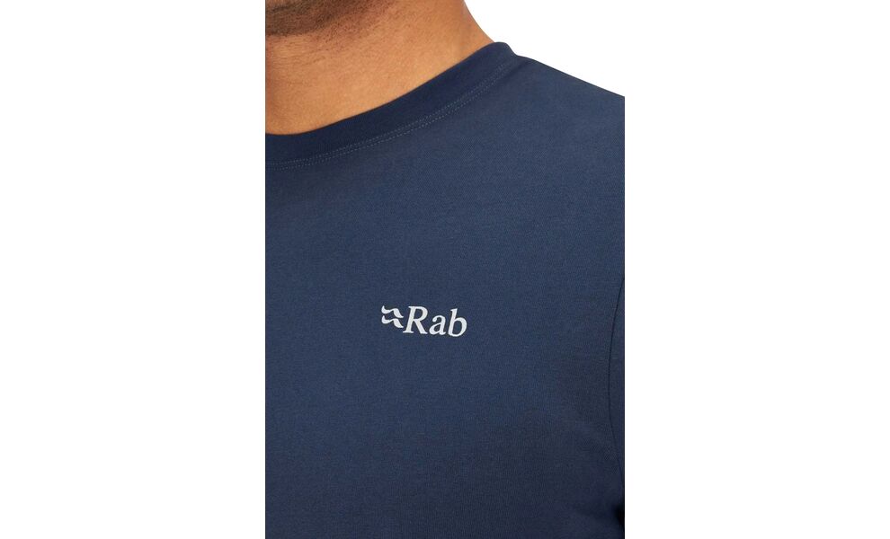 Футболка чоловіча Rab Basecamp 3 Peak (Tempest Blue), Колір виробника: Tempest Blue, Розмір: L, зображення 4