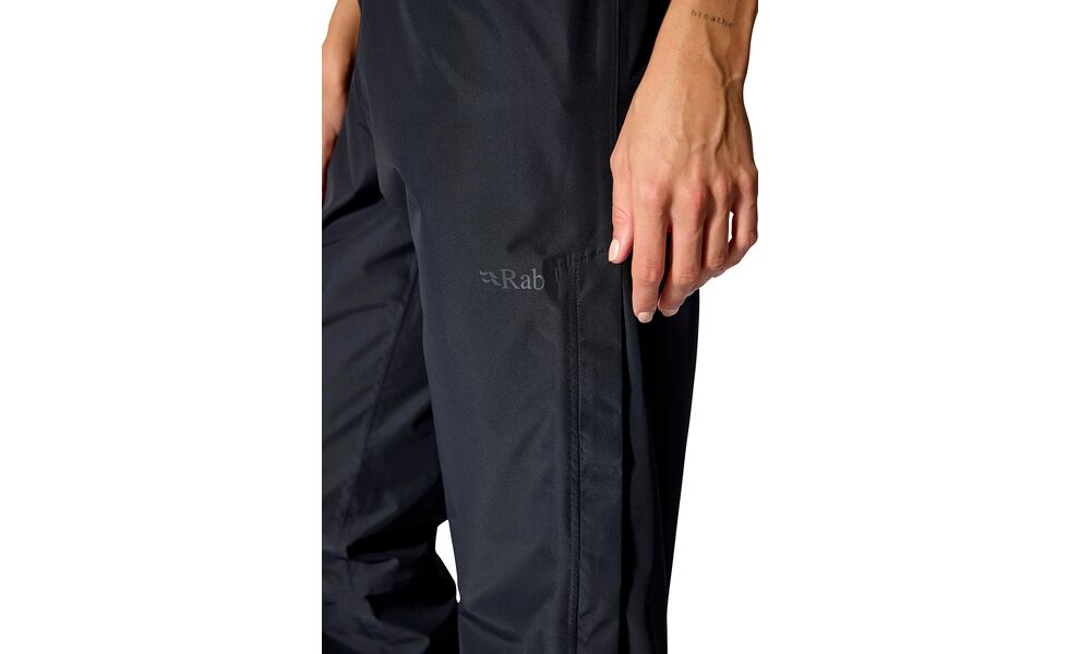 Штани жіночі Rab Downpour - Regular (Black), Колір виробника: Black, Тип довжини: Regular, Розмір: M, зображення 6