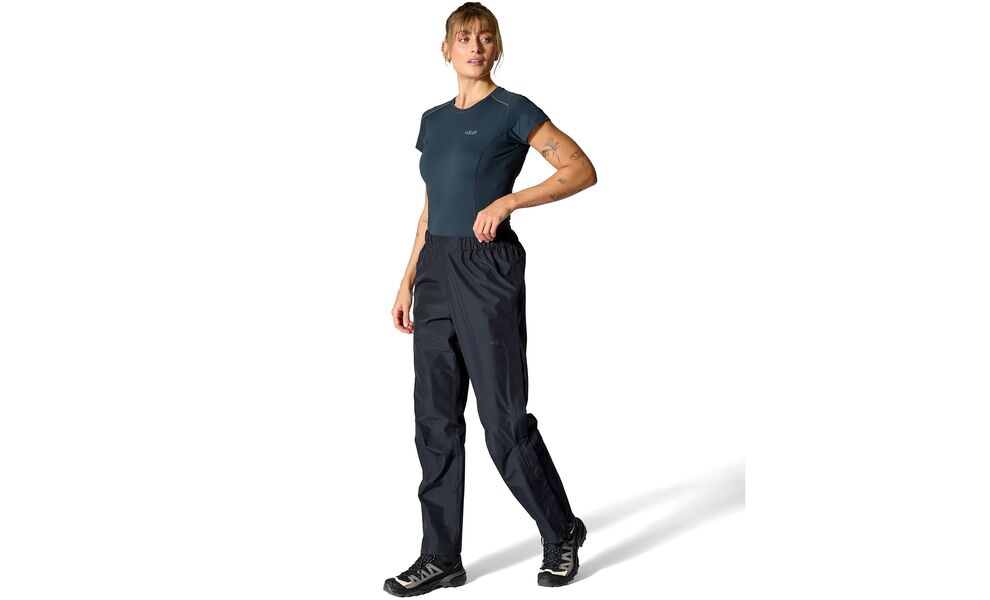Штани жіночі Rab Downpour - Regular (Black), Колір виробника: Black, Тип довжини: Regular, Розмір: S, зображення 8