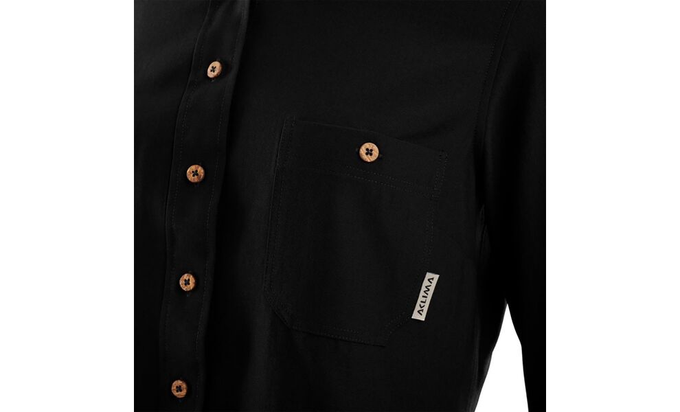 Сорочка чоловіча Aclima LeisureWool 160 Woolshirt (123/Jet Black), Колір виробника: 123/Jet Black, Розмір: L, зображення 4