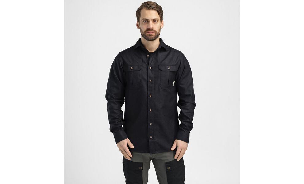 Сорочка чоловіча Aclima ReBorn 215 Woolshirt (276/Dark Grey Melange), Колір виробника: 276/Dark Grey Melange, Розмір: S, зображення 3