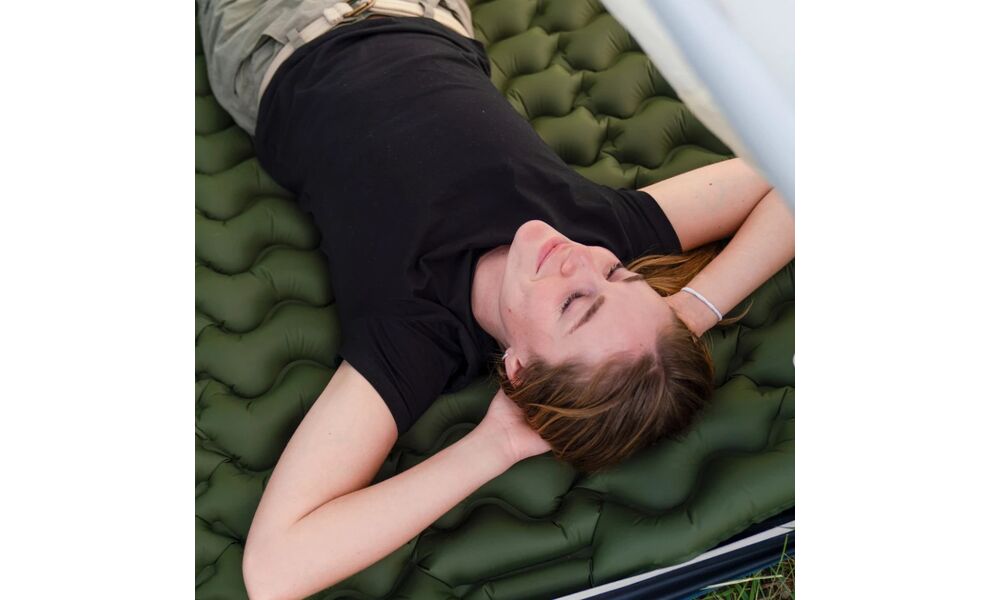 Надувний каремат Naturehike CNK2550WS019 (Green): з мішком-насосом та подушкою, Тип розміру: Single, Колір виробника: Green, зображення 12