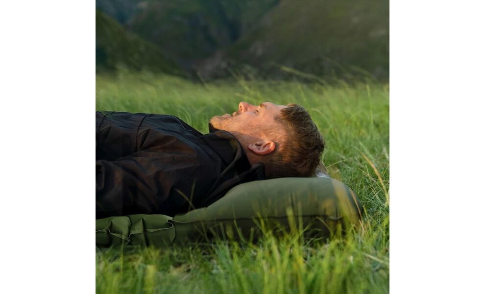 Надувний каремат Naturehike CNK2550WS019 (Green): з мішком-насосом та подушкою, Тип розміру: Single, Колір виробника: Green, зображення 9